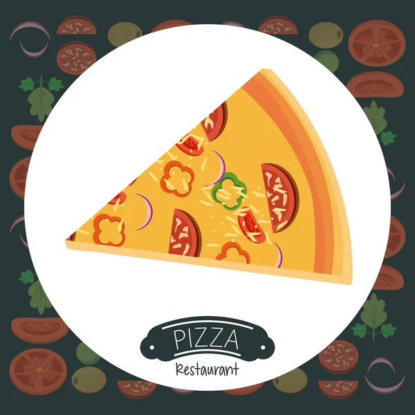 Pizza restaurante italiano — Vector de stock