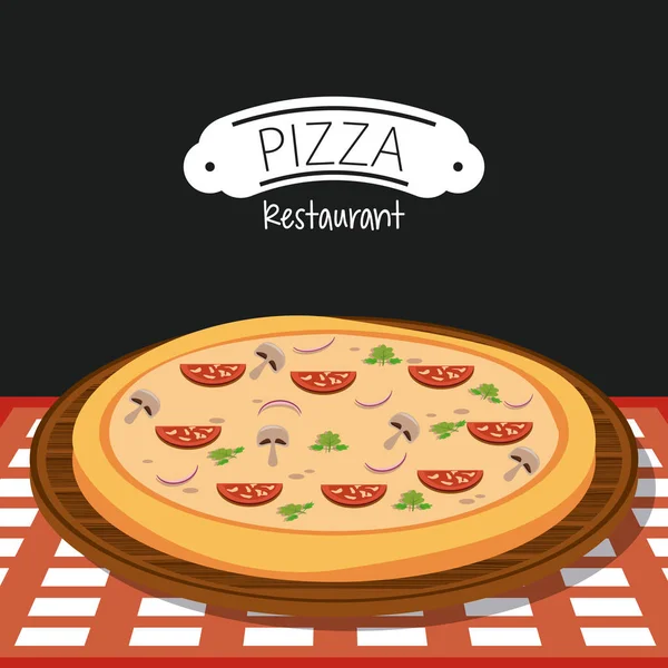 Restauracja Włoska Pizza — Wektor stockowy
