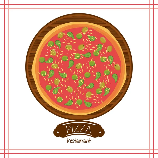 Pizza olasz étterem — Stock Vector