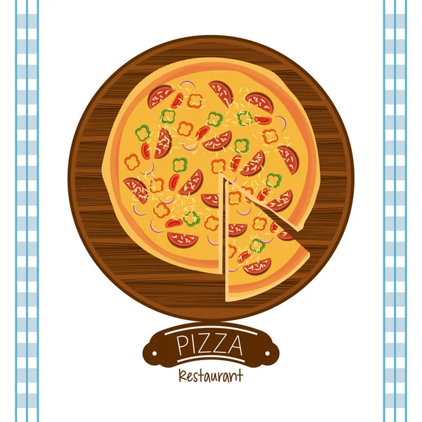 Pizza restaurante italiano — Vetor de Stock