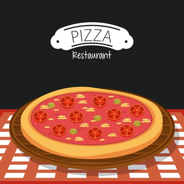 Pizza italian restaurant — Stock Vector