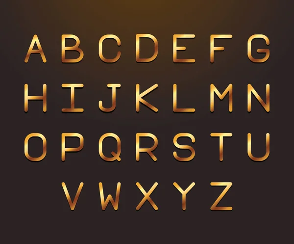 GOLD letras VIP alpahabet — Vector de stock