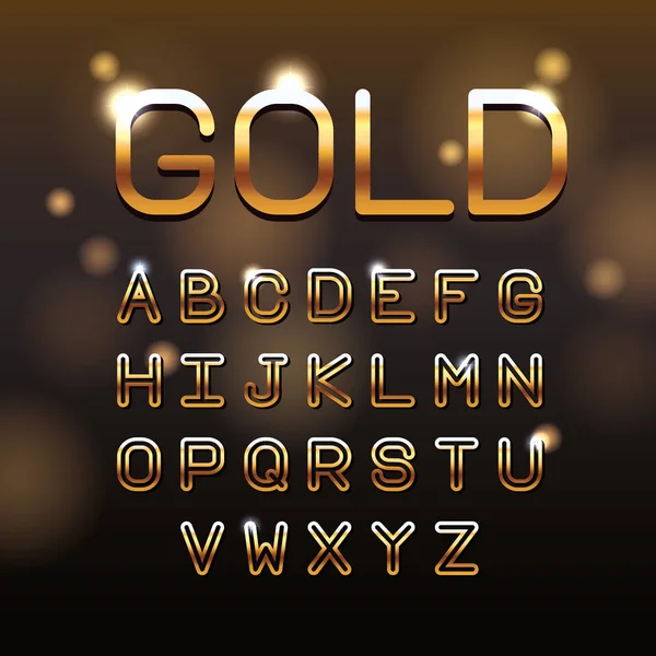 GOLD Lettres VIP alpahabet — Image vectorielle