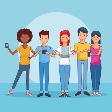 akıllı telefonlar ve tabletler kullanarak gençler