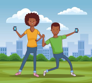 teknolojisini kullanan gençler