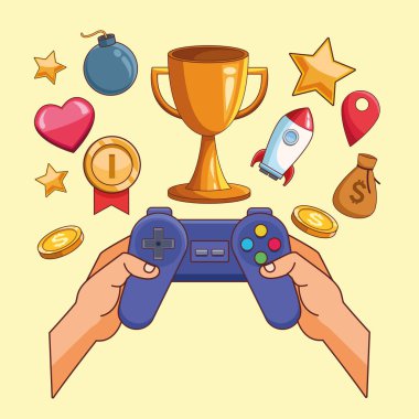videogames gamepad kullanarak eller