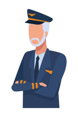 Uçak pilot işçi avatar