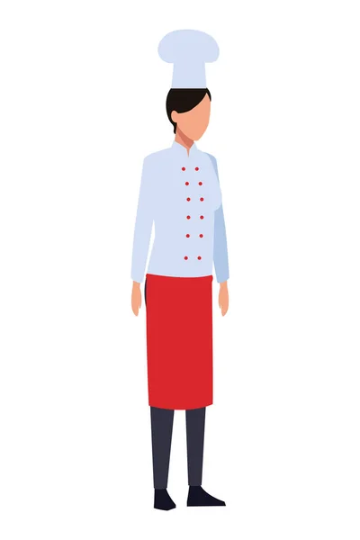 Avatar εργαζόμενος γυναίκα σεφ — Διανυσματικό Αρχείο