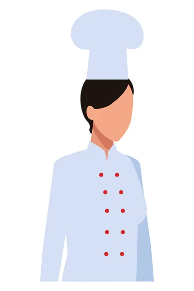 Chef mulher trabalhador avatar — Vetor de Stock