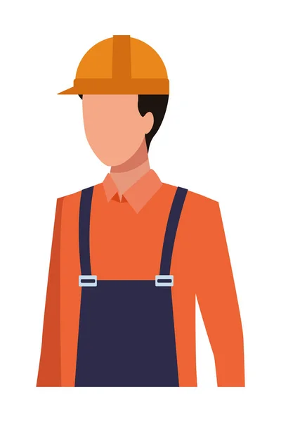 Construction worker worker avatar — Stock Vector