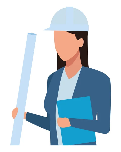 Architect worker avatar — Stock Vector