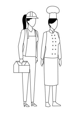 İş ve meslek avatar siyah beyaz