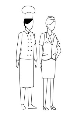 İş ve meslek avatar siyah beyaz