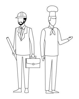 İş ve meslek avatar siyah beyaz