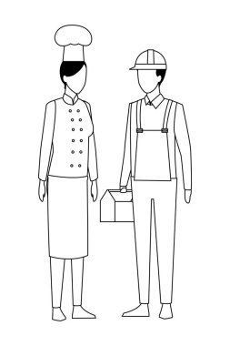 İş ve meslek avatar siyah beyaz