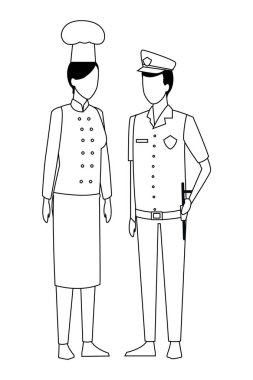 İş ve meslek avatar siyah beyaz