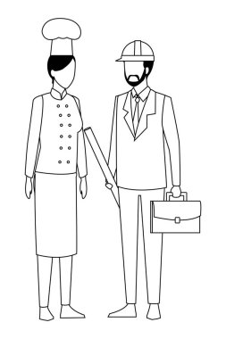 İş ve meslek avatar siyah beyaz