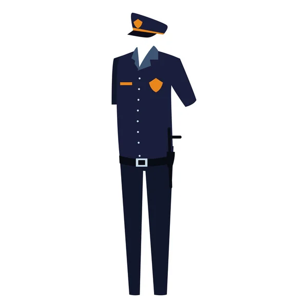 Police officer suit — Stock Vector