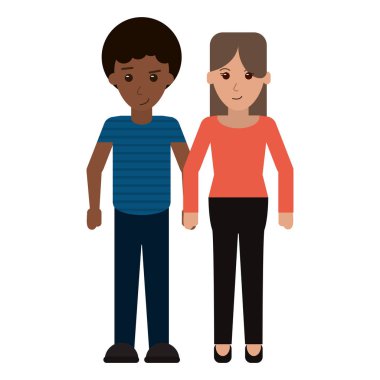 Genç çift çizgi film