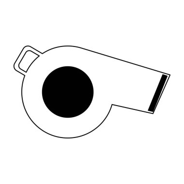 Spor oyun shistle sembol siyah ve beyaz izole