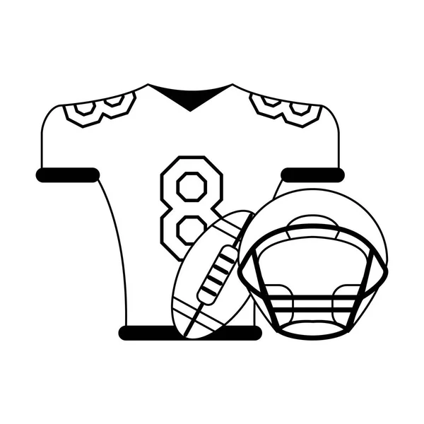 Jeu de football américain noir et blanc — Image vectorielle