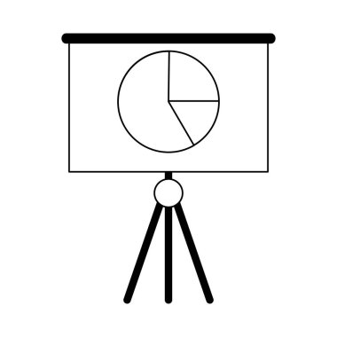 Beyaz tahta siyah ve beyaz üzerinde istatistikleri grafik