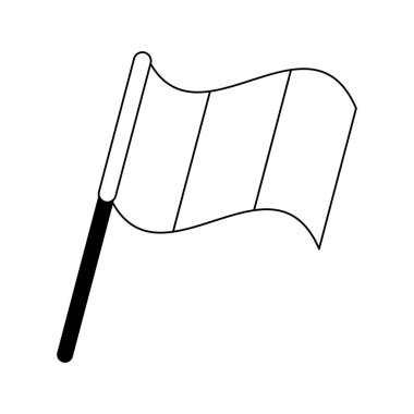 İrlanda bayrağı sembol siyah ve beyaz