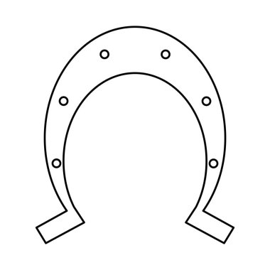 St patricks sembol siyah ve beyaz at nalı
