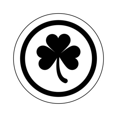 Siyah ve beyaz Saint patricks altın sikke