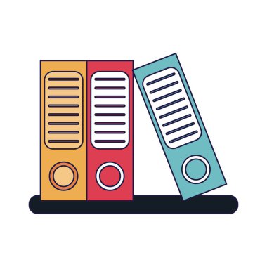 İş ve office öğeleri satırları mavi