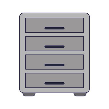 Office kabine simgesi mavi çizgiler