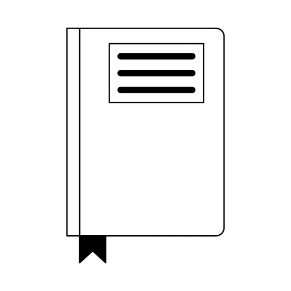 İş kitap siyah ve beyaz adres — Stok Vektör