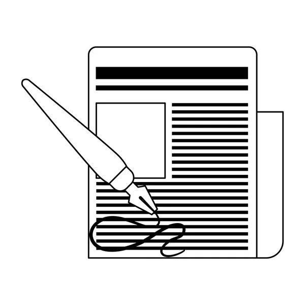 Éléments d'affaires et de bureau noir et blanc — Image vectorielle