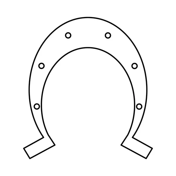 San Patricio símbolo de herradura blanco y negro — Archivo Imágenes Vectoriales