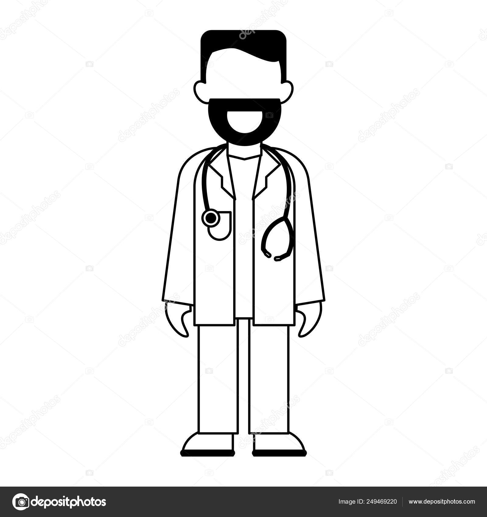 Desenhos Animados Médicos Do Avatar Preto E Branco Ilustração do Vetor -  Ilustração de comunidade, grupo: 141220898