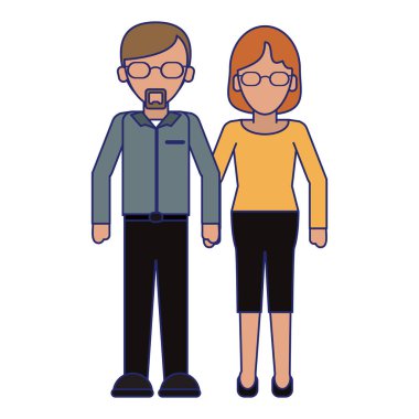 Executive Çift mavi çizgiler meçhul karikatür