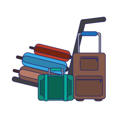 Tatil ve mavi çizgiler seyahat