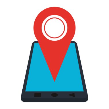 Smartphone konum gps PIN sembolü