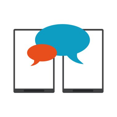 kabarcıklar sembolü ile akıllı telefon sohbet