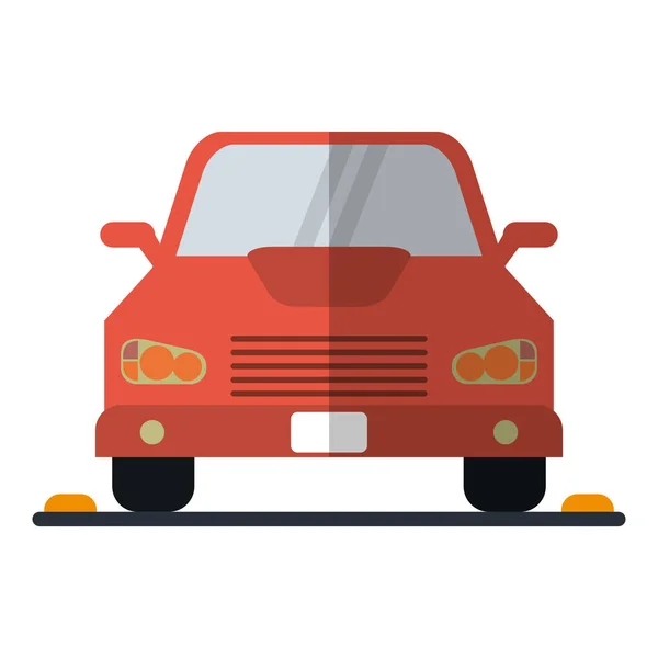 Auto auf Parkplatz frontal angefahren — Stockvektor