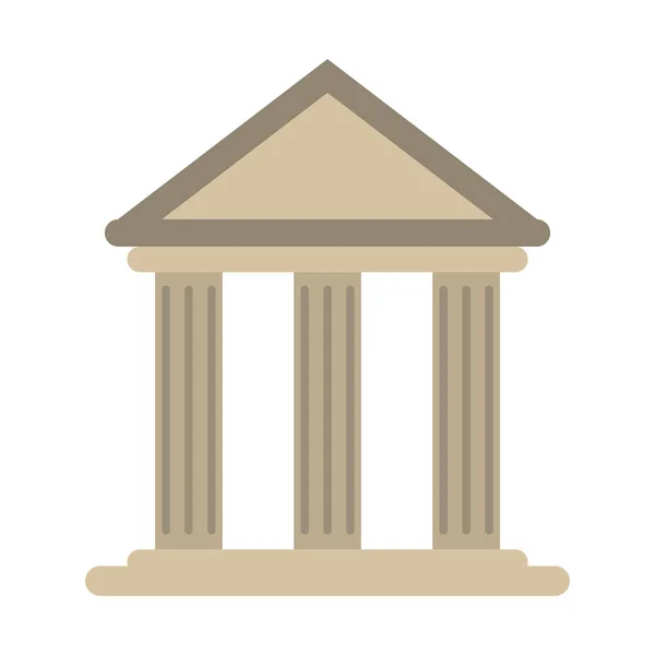 Символ банківського будівництва ізольовано — стоковий вектор