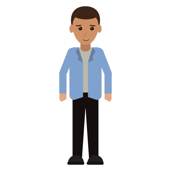 Hombre joven de dibujos animados — Vector de stock