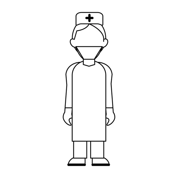 Медицинский аватар черно-белый — стоковый вектор