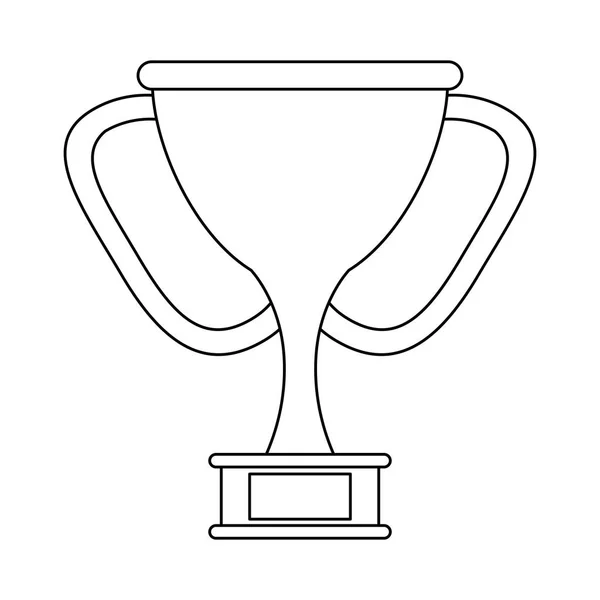 Trofeum Pucharu Nagroda symbol biało-czarny — Wektor stockowy