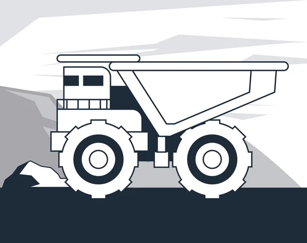 Vehículo de camión de descarga — Vector de stock