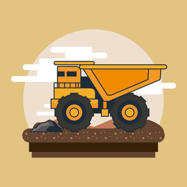 Dumper voertuig — Stockvector