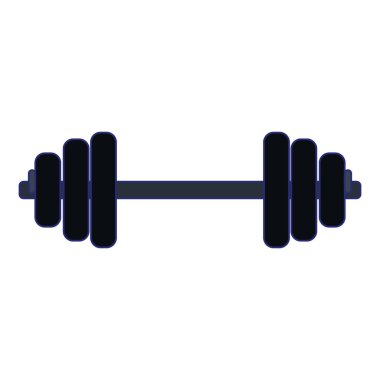 spor salonu dumbbell sembolü izole mavi çizgiler