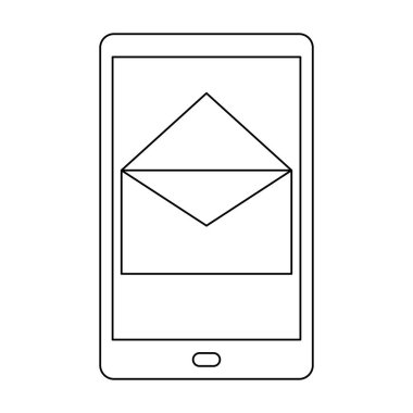 akıllı telefon sohbet kabarcık sembol siyah beyaz