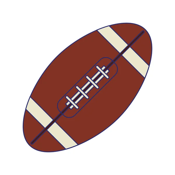 American Football Ball Symbol blaue Linien — Stockvektor