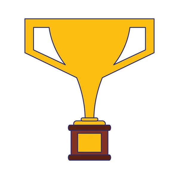 Pokal Auszeichnung Symbol blaue Linien — Stockvektor